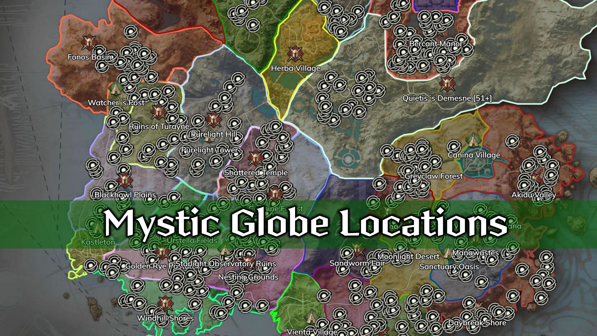 All Mystic Globe Locations Throne and Liberty Throne and Liberty