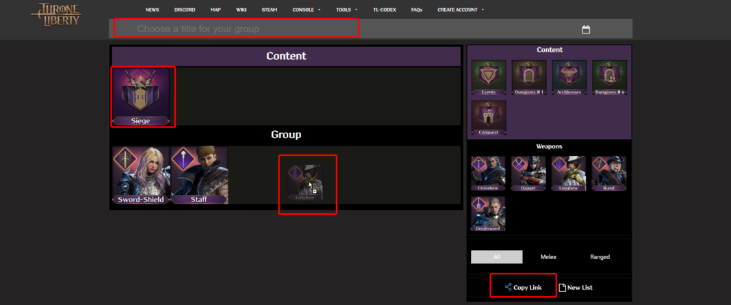 Throne And Liberty Tools: Tier List And Group Creator - Throne And Liberty