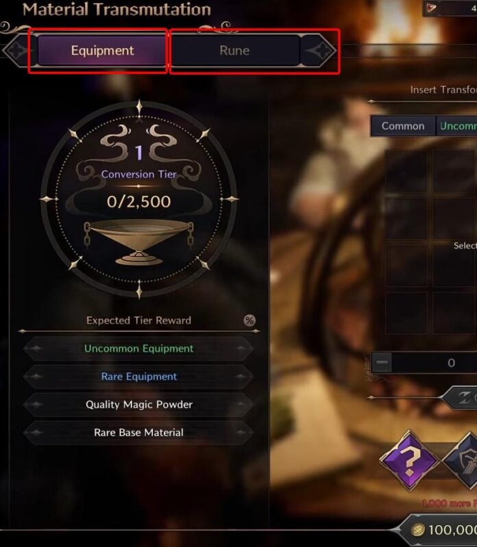 Transmutation Interface Material Transmutation | Throne and Liberty